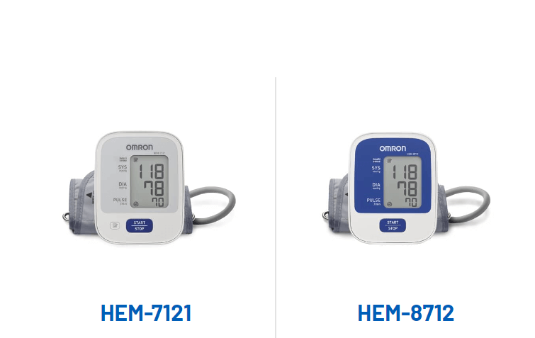 So sánh máy đo huyết áp Omron HEM-8712 và HEM-7121